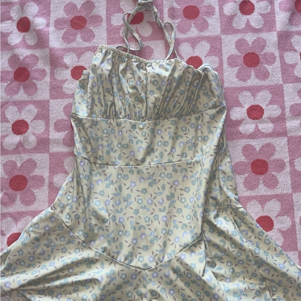 SHEIN Pastel Floral Halter Top